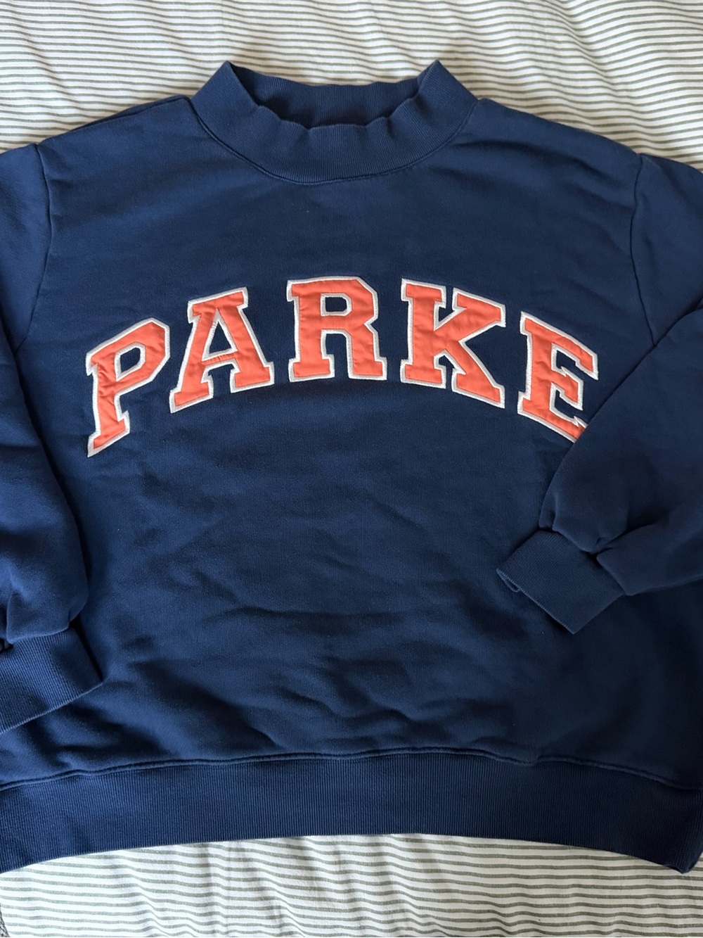PARKE 2025 SUMMERLAND MOCKNECK SWEATSHIRT - DENIM + CREAMSICLE